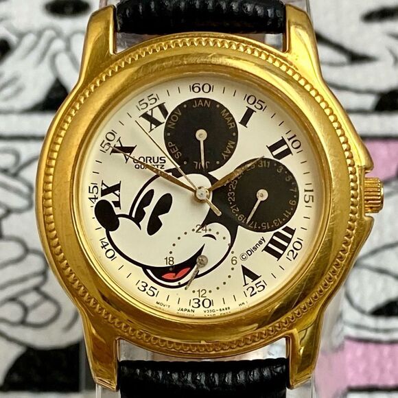 Vintage Disney x Lorus by Seiko Mickey Mouse Multifunction Unisex Watch - Picture 1 of 16